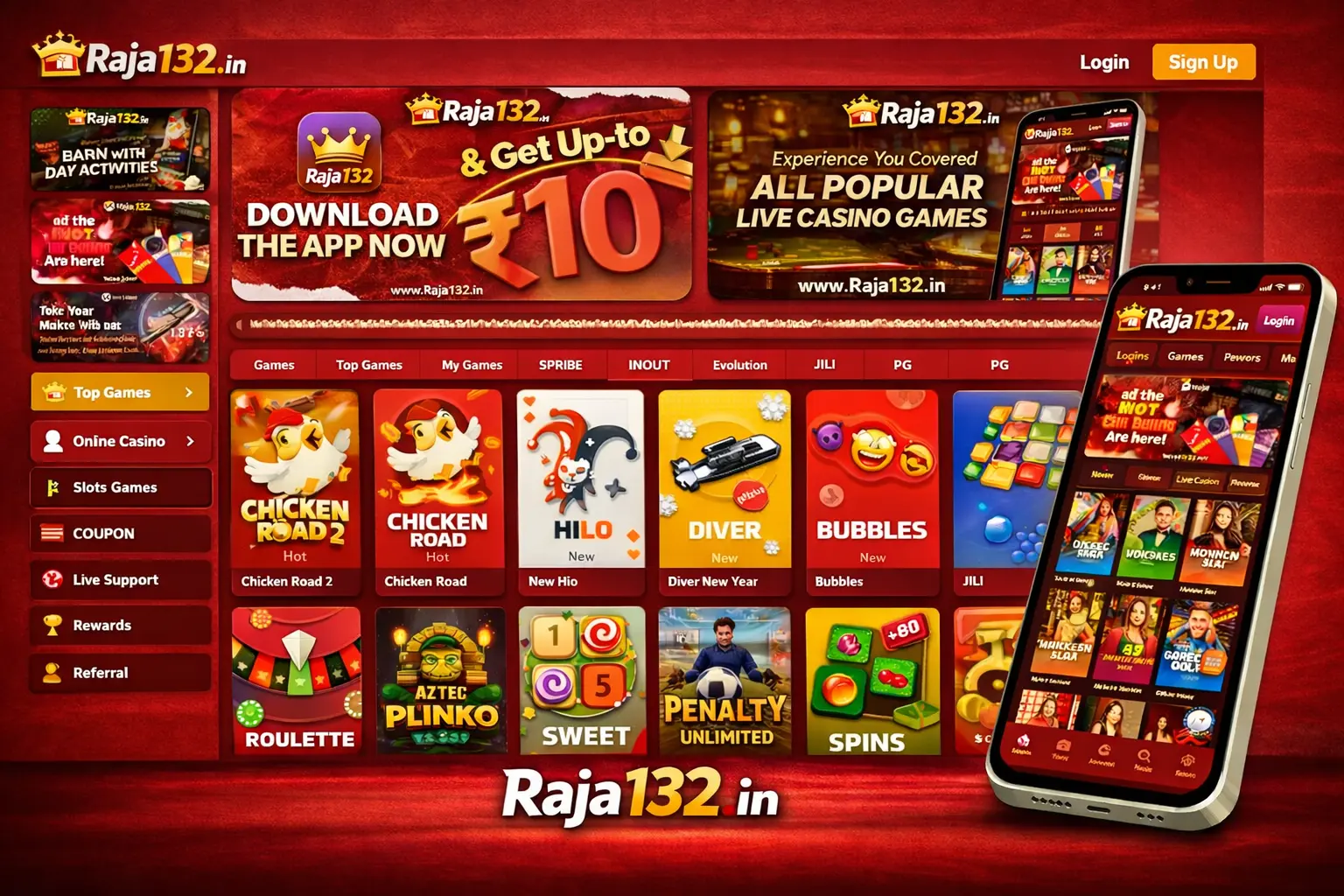 Raja132 App Banner