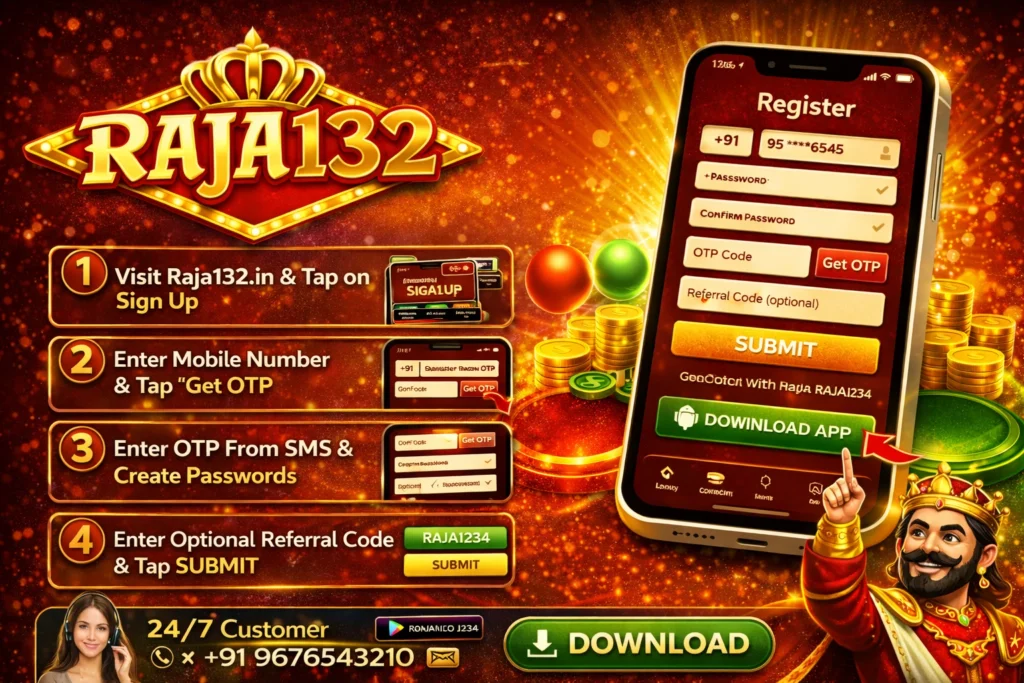 RAJA132 registration guide and steps